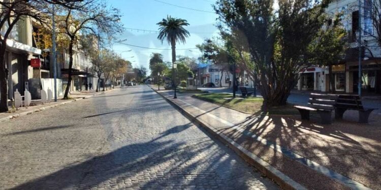 El centro rafaelino en tiempos de confinamiento.