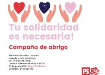 Socialismo rafaelino organiza una «Campaña del Abrigo»