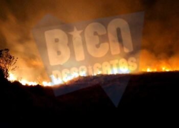 Incendio en un predio de avenida Luis Maggi