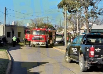 Un incendio afectó a una vivienda en el barrio Fasoli