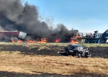 Impactante accidente en la RN 34: 5 camiones y un patrullero involucrados