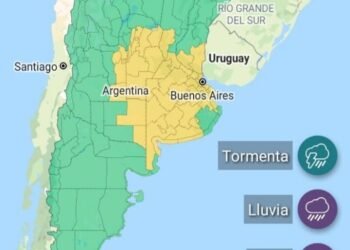 Alerta amarilla en Rafaela por tormentas y vientos fuertes