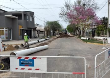 Por ejecución de obras, varias calles del barrio 9 de Julio están cortadas al tránsito