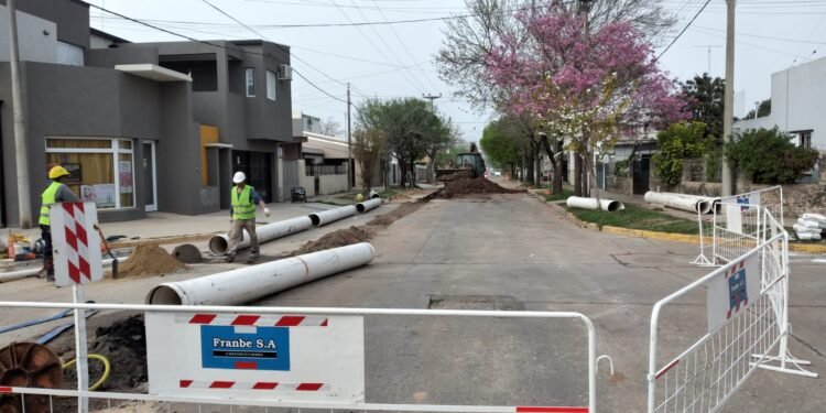 Por ejecución de obras, varias calles del barrio 9 de Julio están cortadas al tránsito