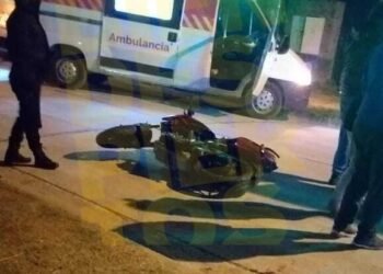 Está grave un motociclista accidentado en la noche del jueves