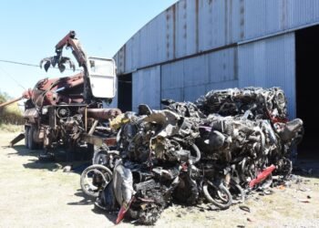 Por el proceso de compactación del municipio, se obtuvieron 74 mil kilos de chatarra