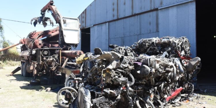 Por el proceso de compactación del municipio, se obtuvieron 74 mil kilos de chatarra