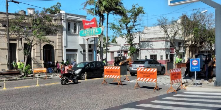 Precaución: comenzaron trabajos en Avda. Santa Fe y Salta