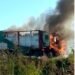Se incendió un camión en el tramo urbano de Sunchales de la RN 34