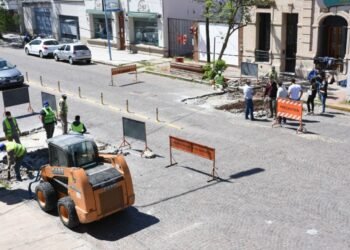 Continúan las tareas de construcción en el centro de la ciudad