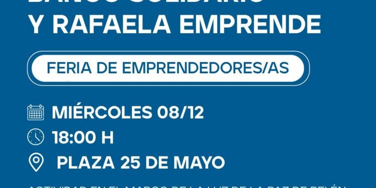 Este miércoles hay feria de emprendedores en la ciudad
