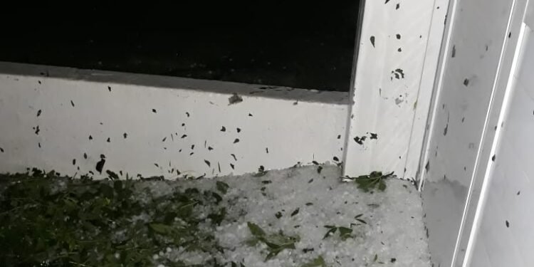 La tormenta vino con granizo en la zona central del departamento Castellanos