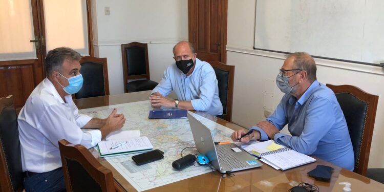 Castellano se reunió con Perotti y Corach para planificar más obras para Rafaela