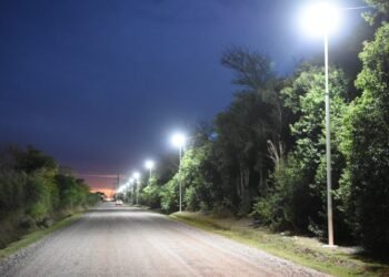 Habilitaron nueva iluminación en otro tramo de calle Marchini