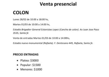 Copa Argentina: venderán entradas en el Monumental para ver a Colón en Rafaela