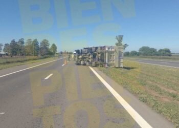 Volcó un camión en la RN 34, a la altura de Susana