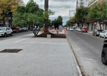 Retiraron el cerco metálico del segundo cantero de Bv. Santa Fe