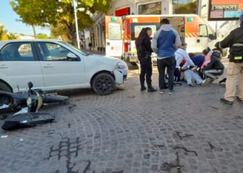 Otra vez un accidente en pleno centro
