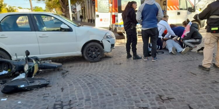 Otra vez un accidente en pleno centro