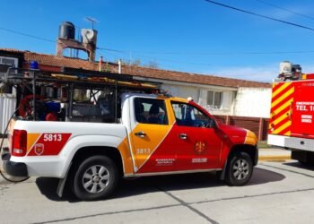 Principio de incendio en una vivienda de barrio Jardín
