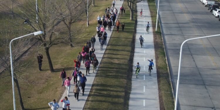 Con un evento especial inauguraron las remodelaciones en la Ciclovía Sur