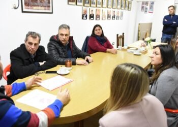 Castellano y Capitani recorrieron las instalaciones del Club 9 de Julio