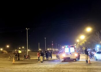 Accidente con motociclistas lesionados en Virgen del Rosario