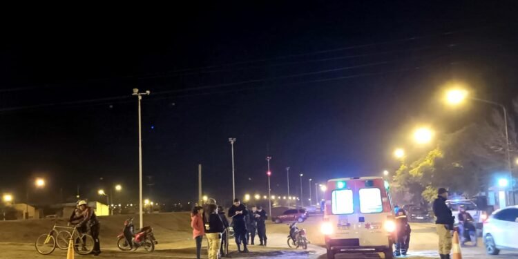 Accidente con motociclistas lesionados en Virgen del Rosario