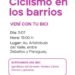 Se disputará la primera fecha del año de Ciclismo en los Barrios