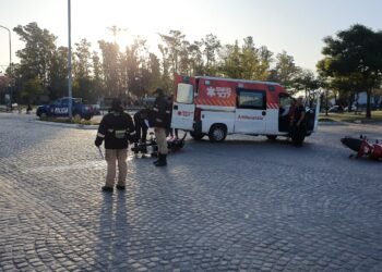 Accidente de motos en Italia y Mitre