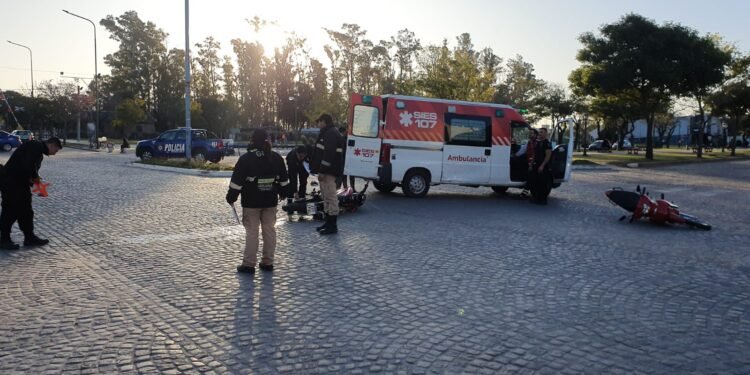 Accidente de motos en Italia y Mitre