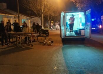 Vergonzoso: chocó a una ciclista y se dio a la fuga