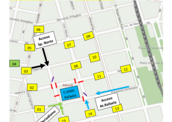 Importante operativo de tránsito y movilización de hinchas por Atlético-Sportivo Norte