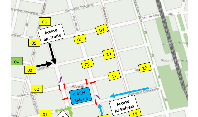 Importante operativo de tránsito y movilización de hinchas por Atlético-Sportivo Norte