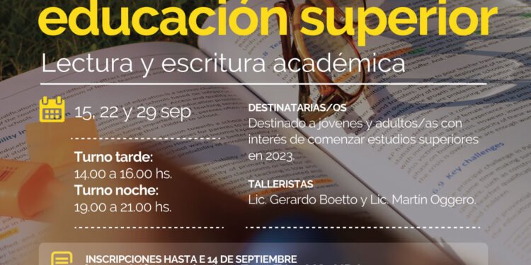La UNRaf dictará un taller preparatorio sobre lectura y escritura académica