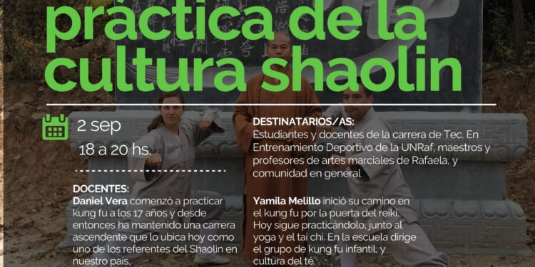 Clase teórico-práctica de la cultura Shaolin en la UNRaf