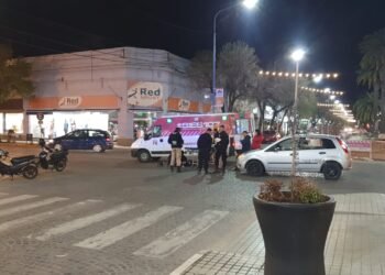 Motociclista herida tras un choque en pleno centro