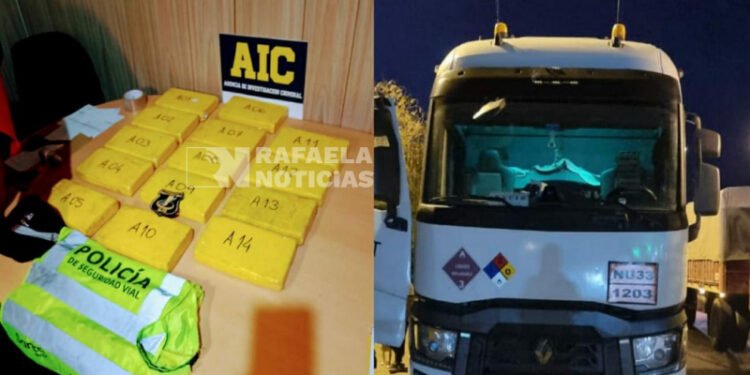 Ceres: un camionero llevaba 14 kilos de cocaína bajo el colchón