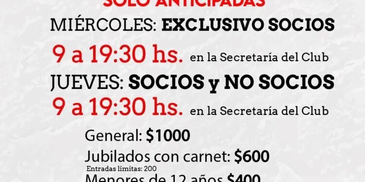 Ya venden anticipadas para el choque 9 de Julio-Atlético