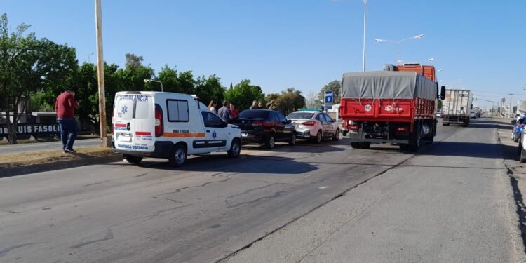 Choque en cadena en la travesía urbana de la RN 34