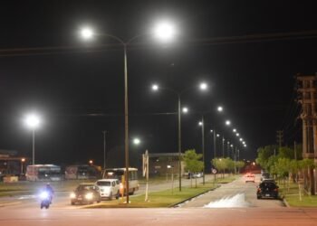 Estrenaron la nueva iluminación Led en avenida Salva