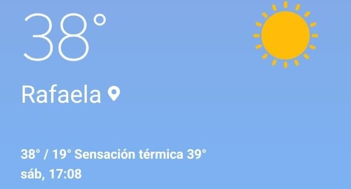 Sábado de horno en Rafaela: ¿cuándo llega la tormenta?