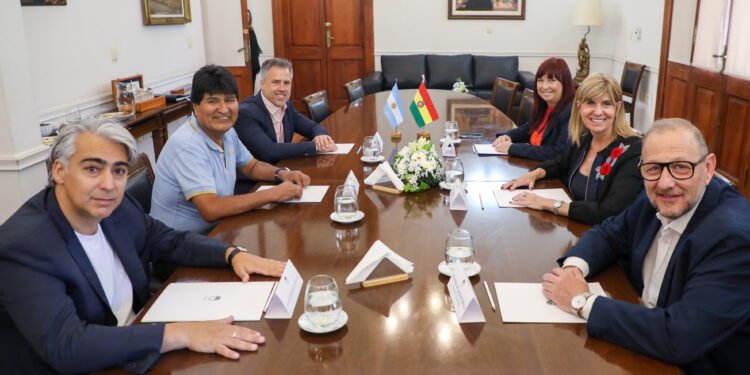 Rodenas y Corach recibieron a Evo Morales en Santa Fe