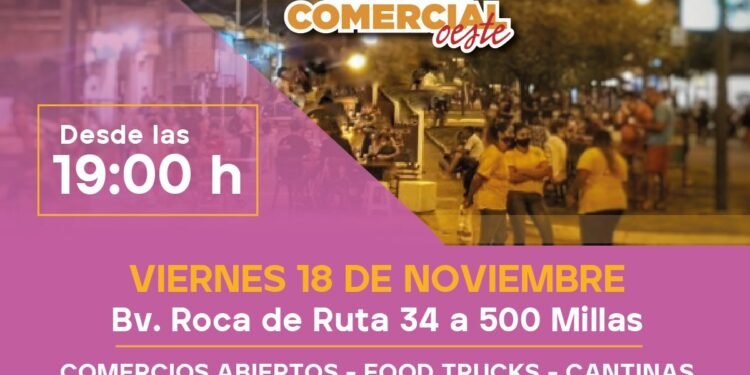 Este viernes llega “La noche de Comercial Oeste”