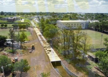 Finalizaron el entubado del canal Sur en Ben Hur