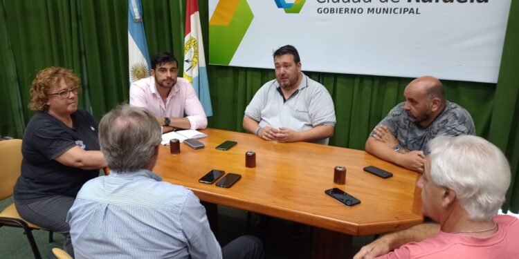 Visita de autoridades nacionales para diseñar el mapa de riesgos de Rafaela