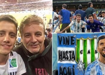 Tras la muerte de su papá, encontró mensajes en su teléfono y vio una señal: la conmovedora historia de un fanático que vibró en Qatar con Argentina campeón