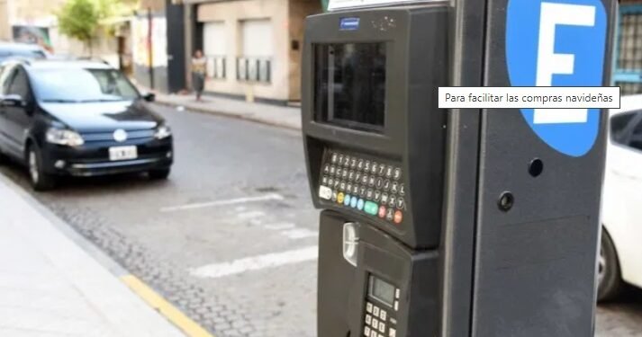 Fiestas de fin de año: liberan el estacionamiento en el área comercial del centro
