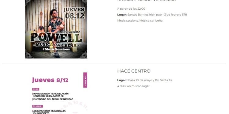 “Me lo agendo”: Conocé los eventos de este fin de semana largo en Rafaela