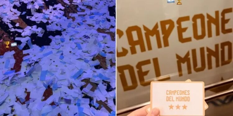 FOTOS | El show en la fiesta de los campeones que organizó Messi: el detalle en los vasos y la canción que cantó Leo con Di María y Paredes
